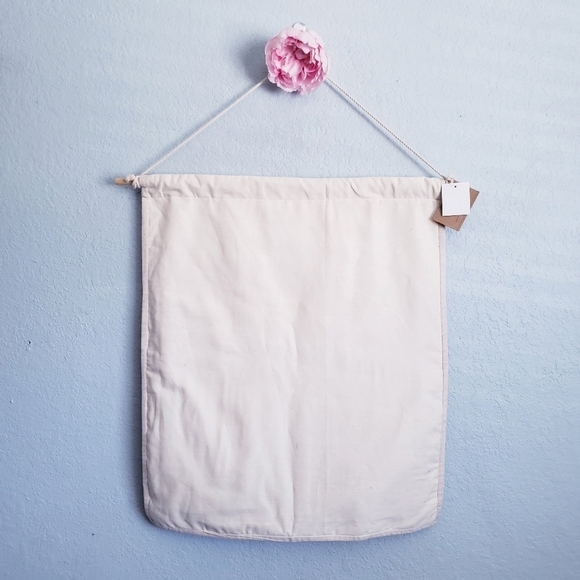 Bohemian Pink Chic Linen Wall Hanging Storage - Picture 7 of 7